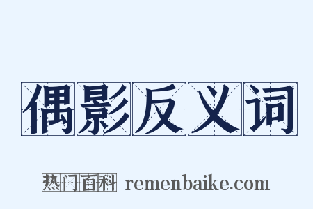 偶影反义词是什么意思的图片